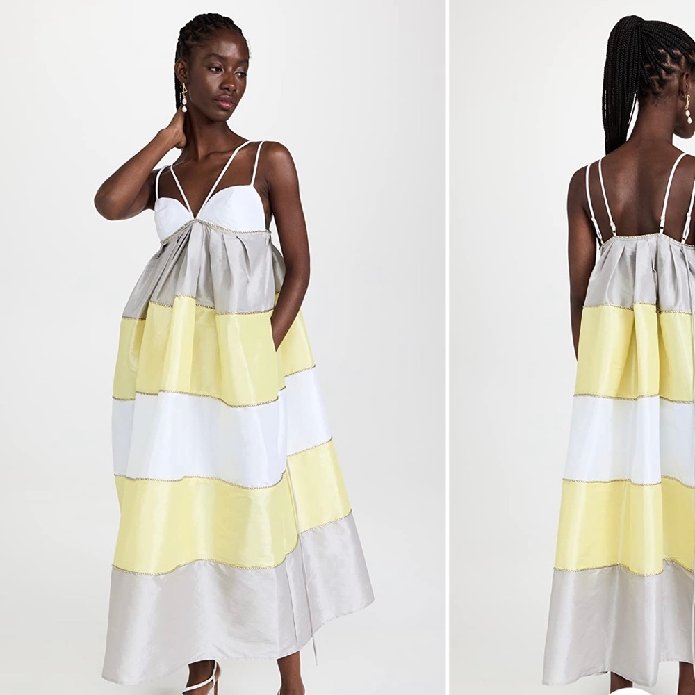 BNWT citrus multi midi dress lined cup with removable pads